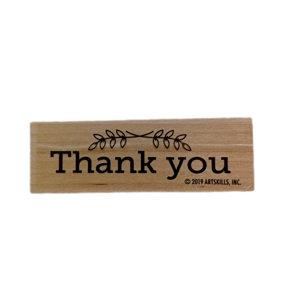 Thank You Wooden Stamp - Natural Brown